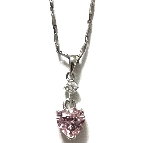 Pink Heart Shape Necklace - Picture 2 of 3